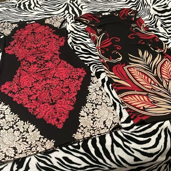 Bundle of two London times size 6 short cap sleeve floral print black dresss - Picture 4 of 12